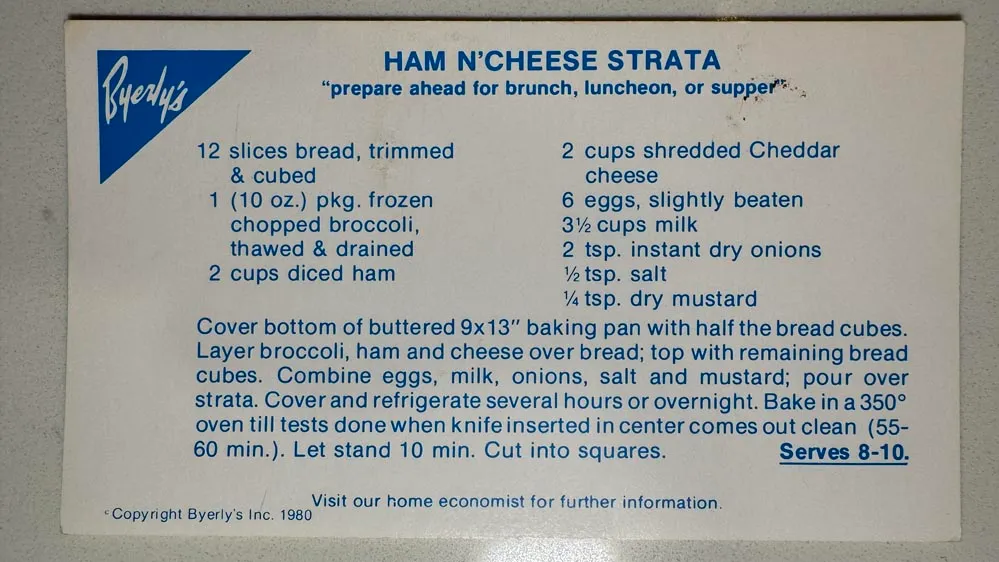 Ham N'Cheese Strata Recipe